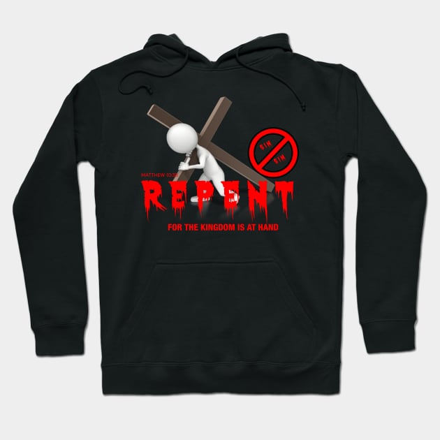 Repent T-shirt Hoodie by Oskerd